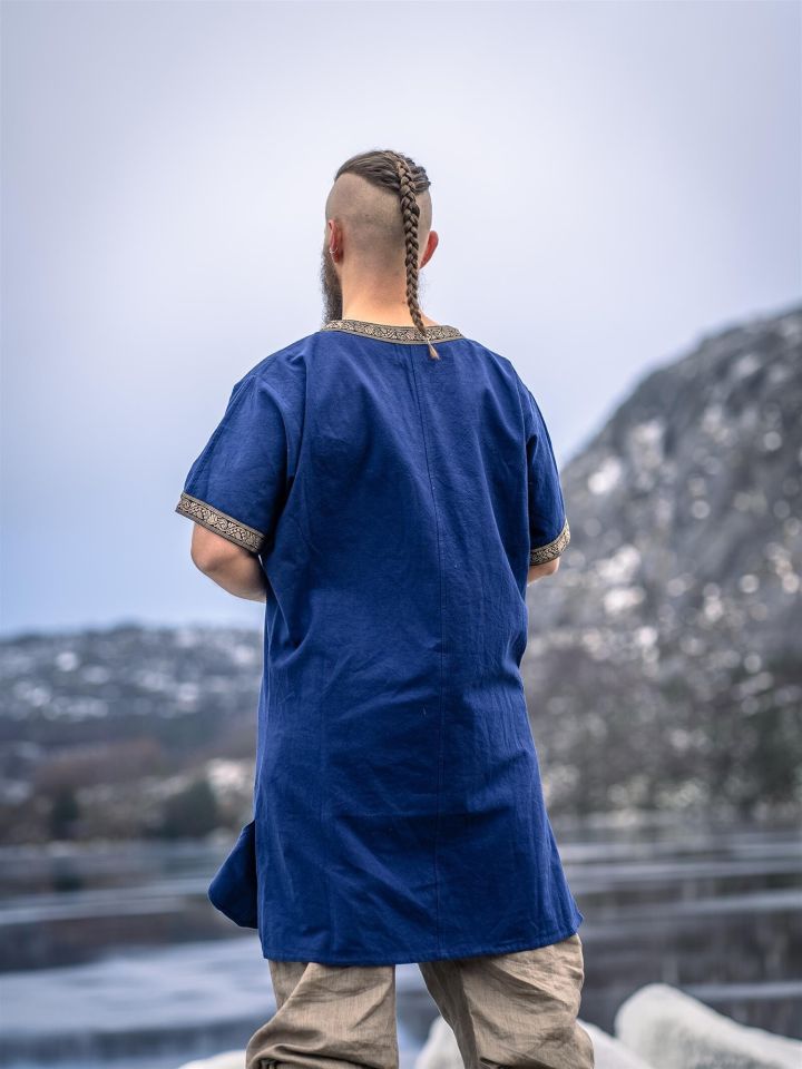 Wikingertunika kurzarm Loki Blau - 4XL 5