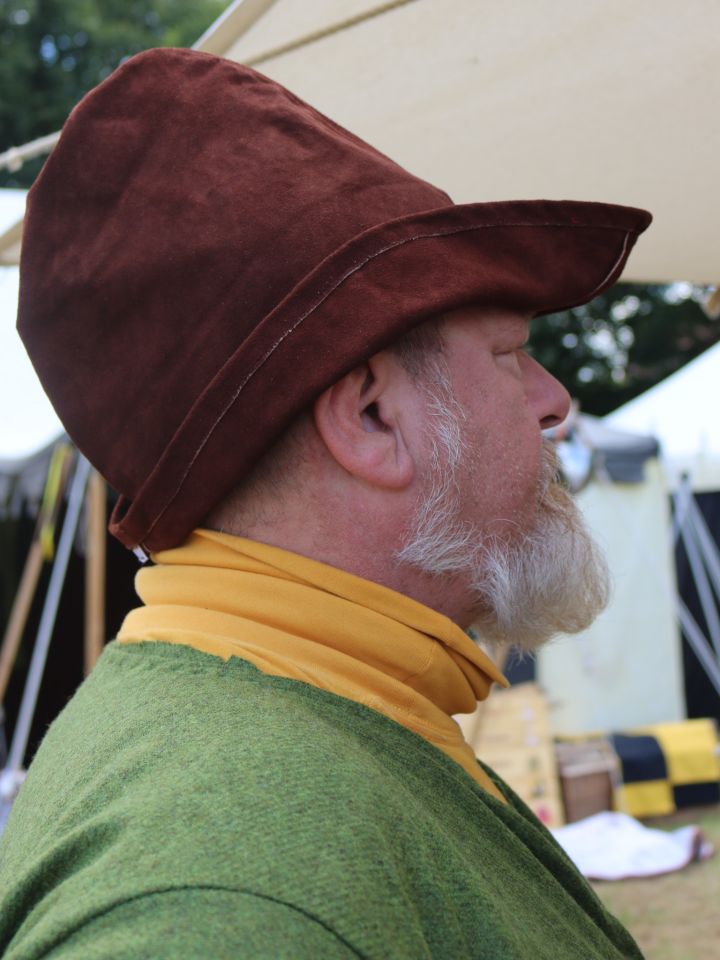 Robin Hood Hut aus Leder braun 5