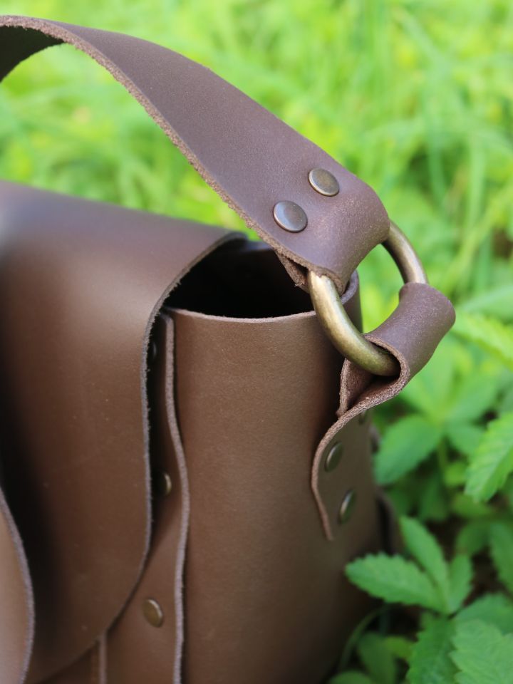 Umhängetasche aus Leder braun 5