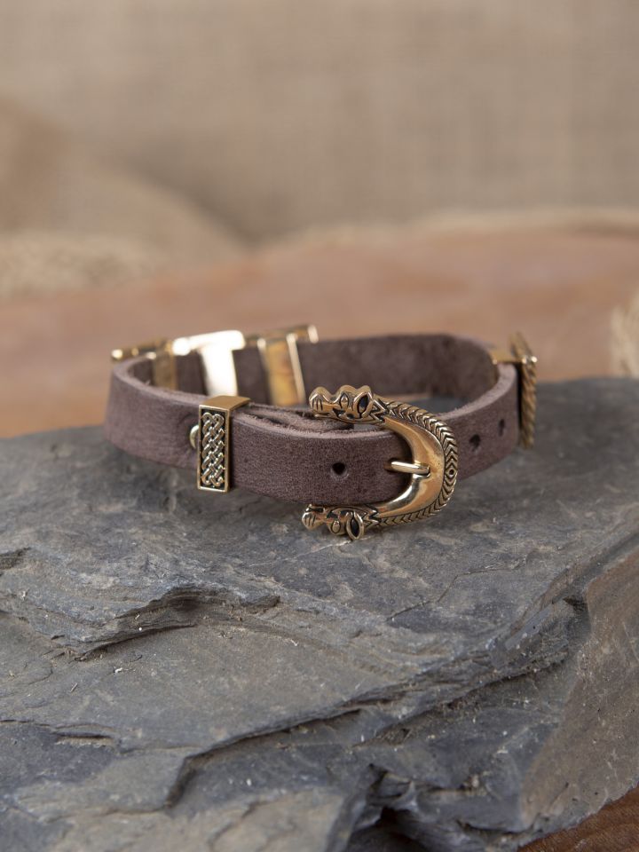 Lederarmband mit Bronzeschnalle 5