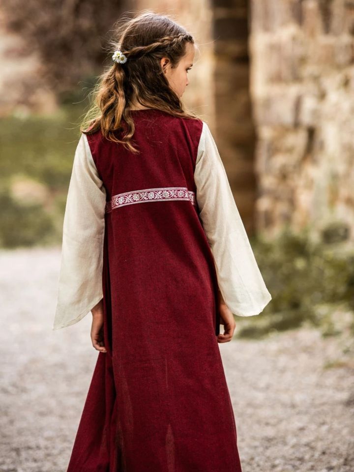 Kinderkleid "Piccolina" rot-natur 116 5