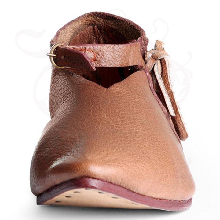 Niedrige Schnallenschuhe braun 5
