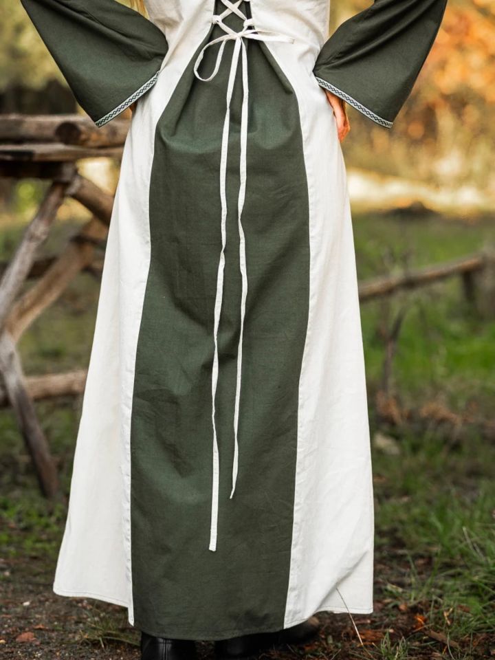 Mittelalterkleid Amalia natur/grün 5