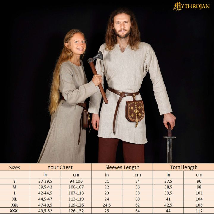 Wikinger Leinentunika Erik natur 5
