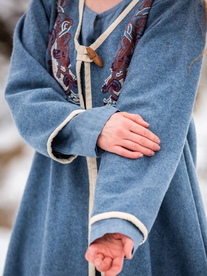 Wikinger Birka Mantel Skadi Taubenblau 5