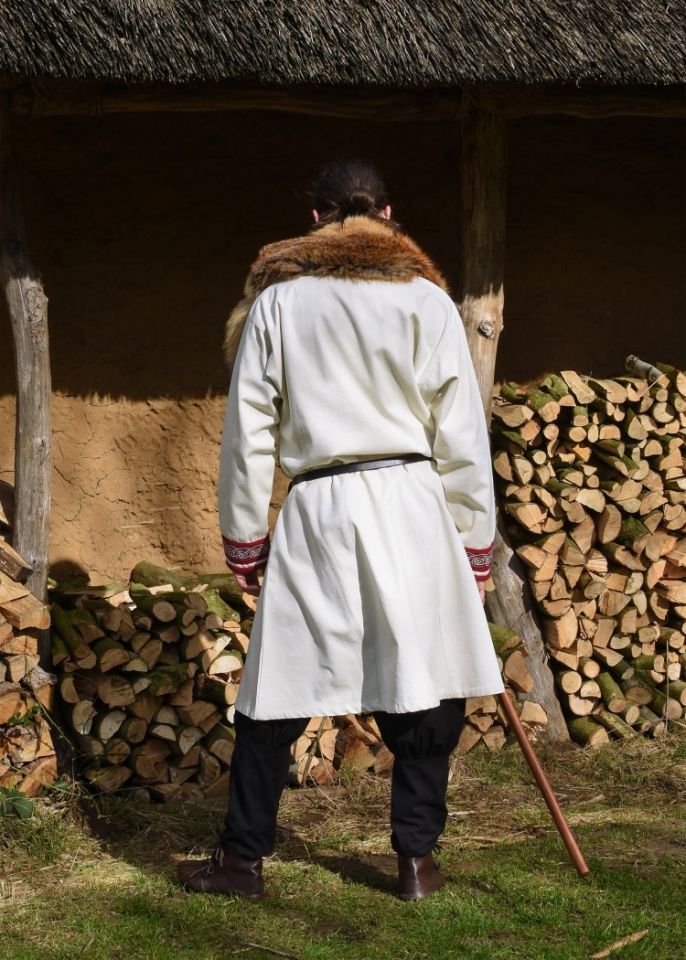 Wikinger Tunika mit Stickereien natur XXL 6