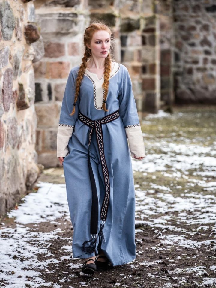 Wikingerkleid Freya taubenblau 6