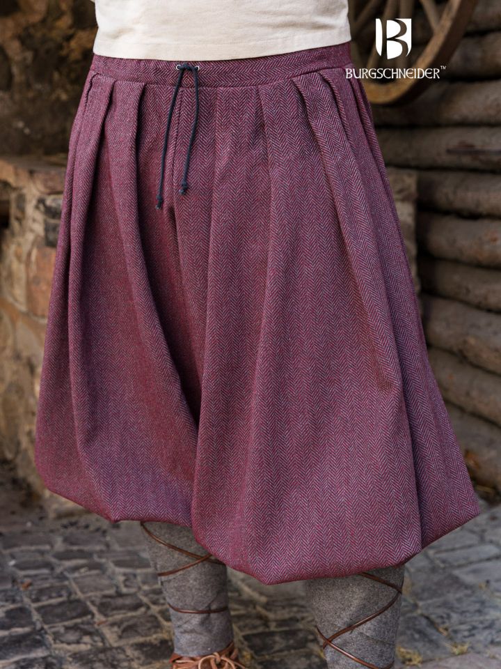 Rushose Borys Herringbone burgund/grau 7