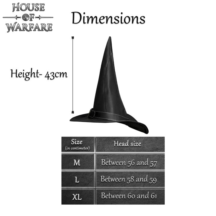 Zaubererhut aus Leder schwarz 7