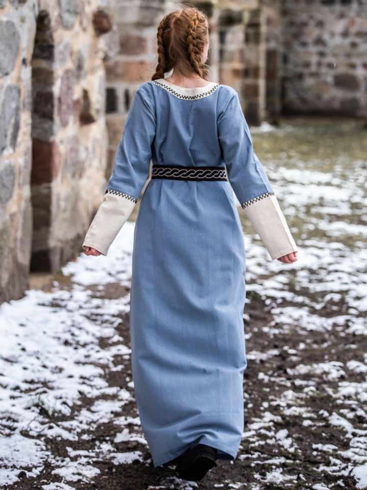Wikingerkleid Freya taubenblau 7