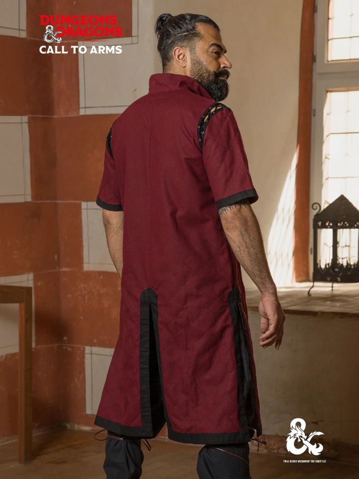 D&D Kämpfer Tunika rot-schwarz S 7