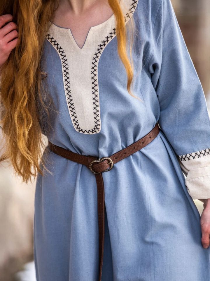 Wikingerkleid Freya taubenblau 8
