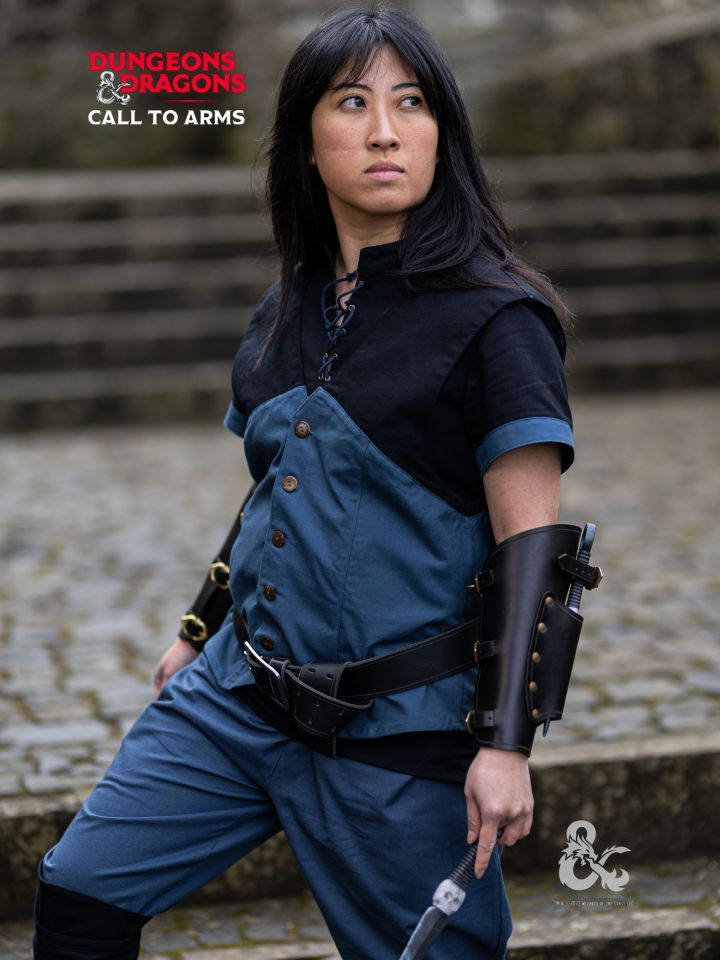 D&D Schurke Kapuzenweste waidblau S 9