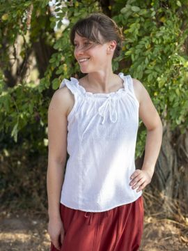 ärmellose Sommerbluse weiß M