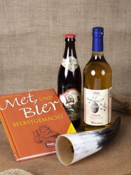 Geschenkset "Met und Bier" mit Trinkhorn