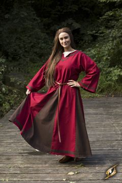 Kleid Astrid rot-braun XXL/XXXL