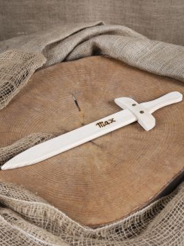 Holzschwert mit individueller Gravur groß | bis 20 Zeichen