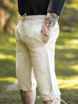Einfache Kniebundhose hanf L